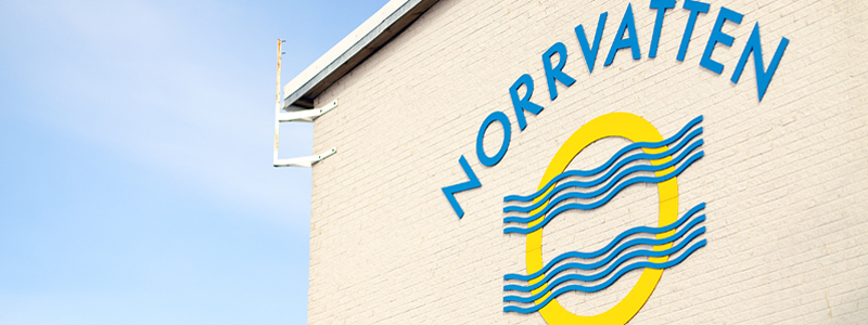 Fasad med Norrvattens logotyp